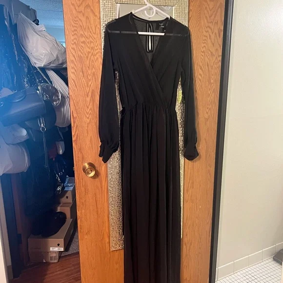 knee length dresses for ladies Windsor Long Sleeve Maxi Dress - Olive